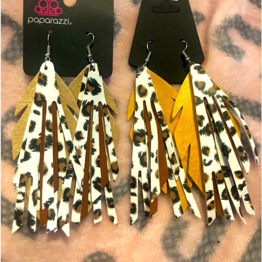 Womens faux leather earrings bundle
